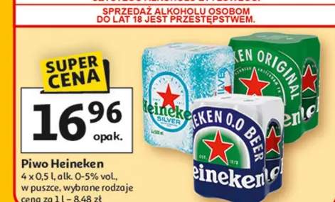 Piwo Heineken 0,0%