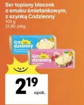 Ser topiony bloczek o smaku śmietankowym, z szynką