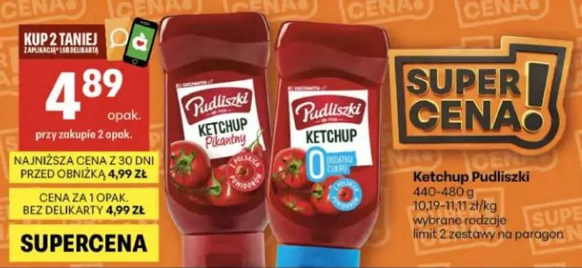 Ketchup z odrobiną cukru