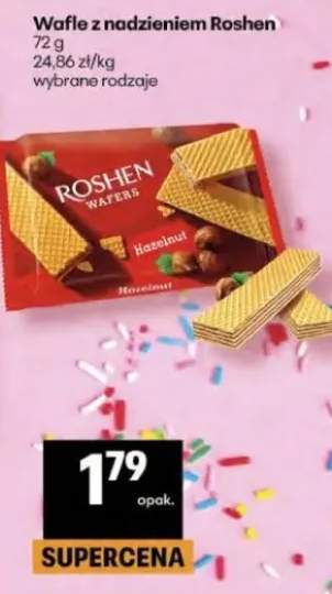Wafle z nadzieniem Roshen wybrane rodzaje