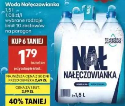 Woda Nałęczowianka wybrane rodzaje limit 10 zestawów na paragon
