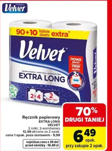 Ręcznik papierowy Extra Long 2 rolki, 2-warstwowy