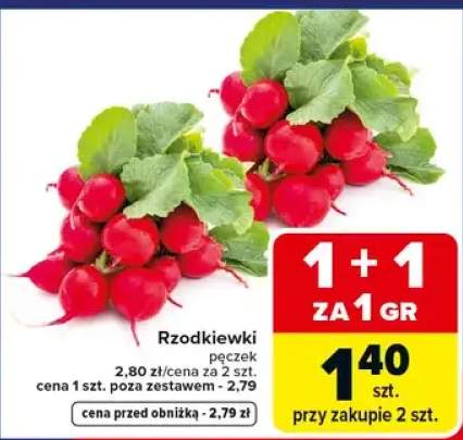 Rzodkiewki pęczek 2.80zł/cena za 2szt.