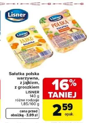 Sałatka polska warzywna, z jajkiem, z groszkiem