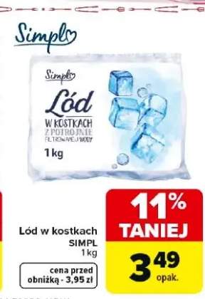 Lód w kostkach 2-potrójnie filtrowane i wody