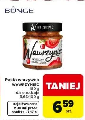 Pasta warzywna różne rodzaje