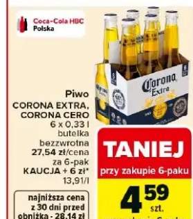 Piwo Corona Extra 6x0.33l butelka bezwrotna