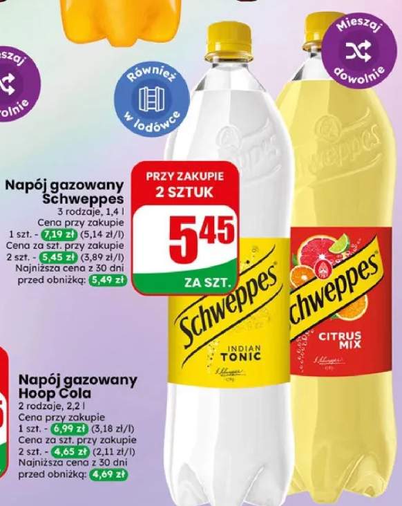 Napój gazowany schweppes 3 rodzaje