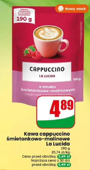 Kawa cappuccino śmietankowo-malinowe La Lucida