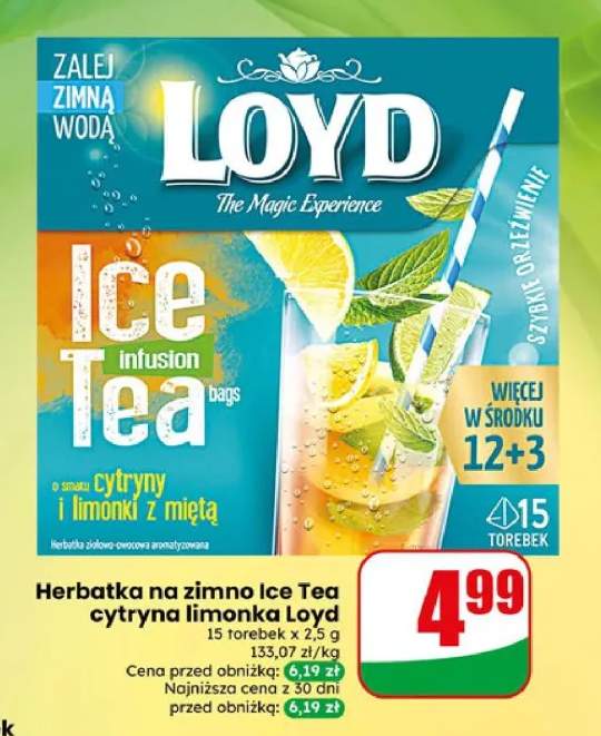 Herbatka na zimno Ice Tea cytryna limonka Loyd
