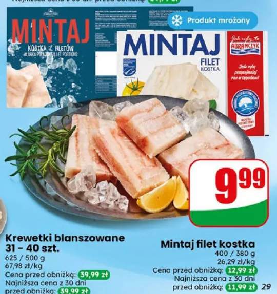 Mintaj filet kostka