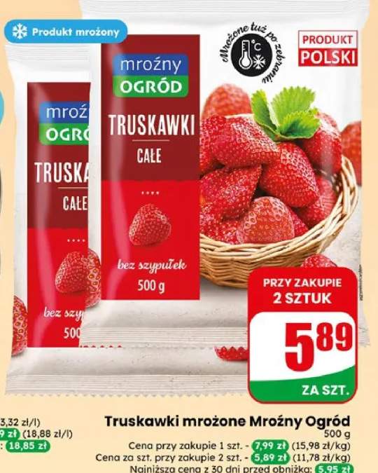 Truskawki mrożone 500g