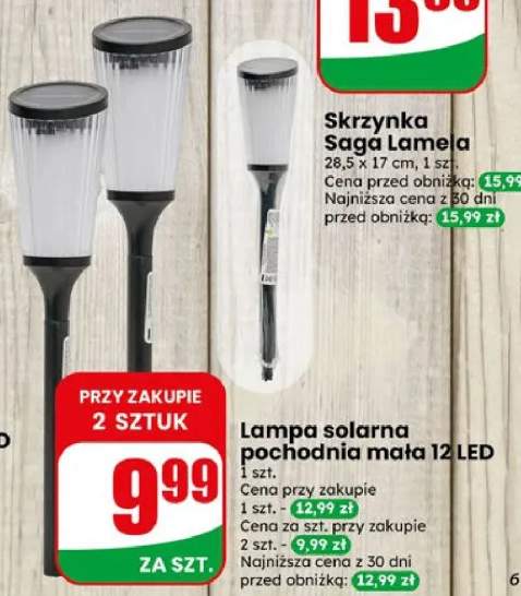 Lampa solarna pochodnia mała 12 LED 1szt.