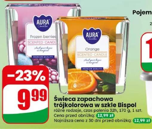 Świeca zapachowa trójkolorowa w szkle