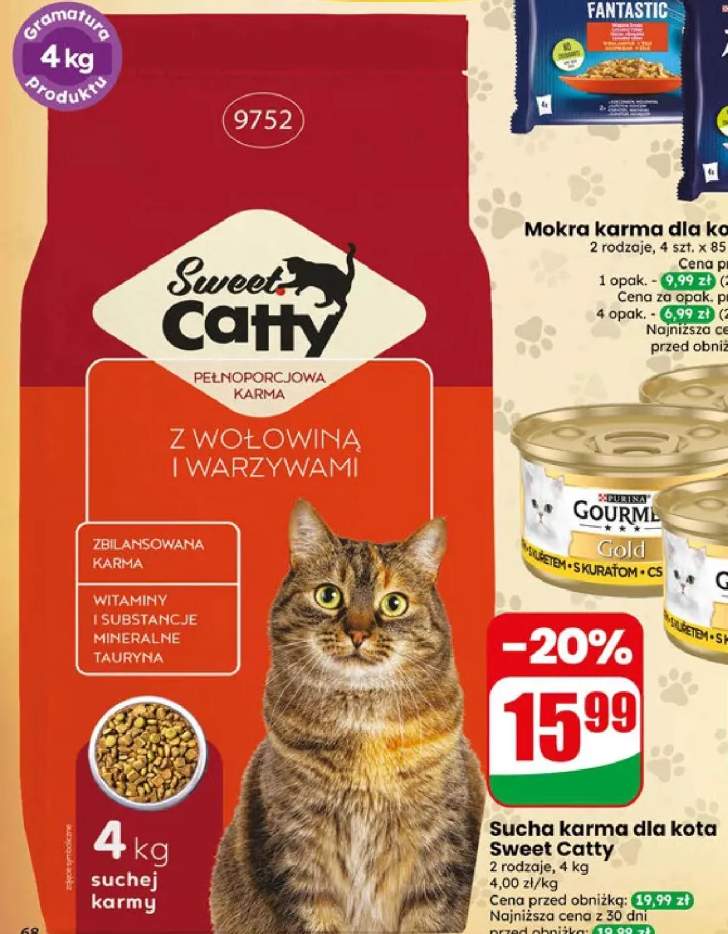 Sucha karma dla kota sweet catty 4kg