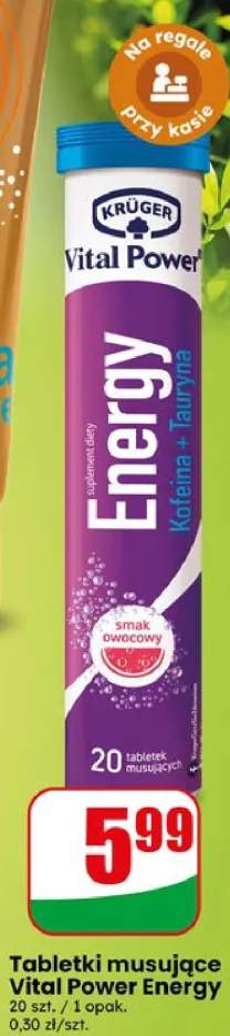 Tabletki musujące Vital Power Energy smak owocowy