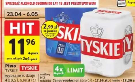 Piwo tyskie różne rodzaje 4x0,5l