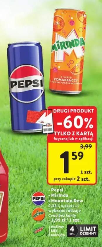 Napój mirinda wybrane rodzaje