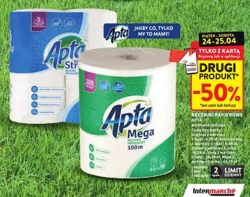 Ręczniki papierowe apta wybrane rodzaje