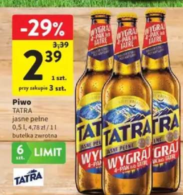 Piwo tatra jasne pełne