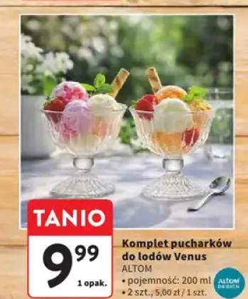 Komplet pucharków do lodów Venus