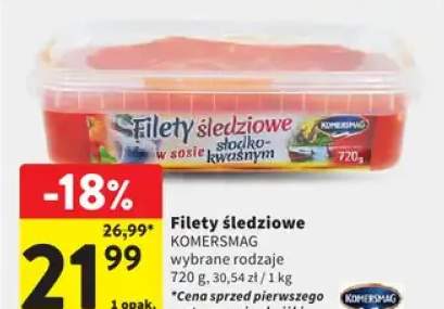 Filety śledziowe w sosie słodko-kwaśnym wybrane rodzaje