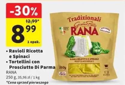 Ravioli ricotta e spinaci tortellini con prosciutto di parma