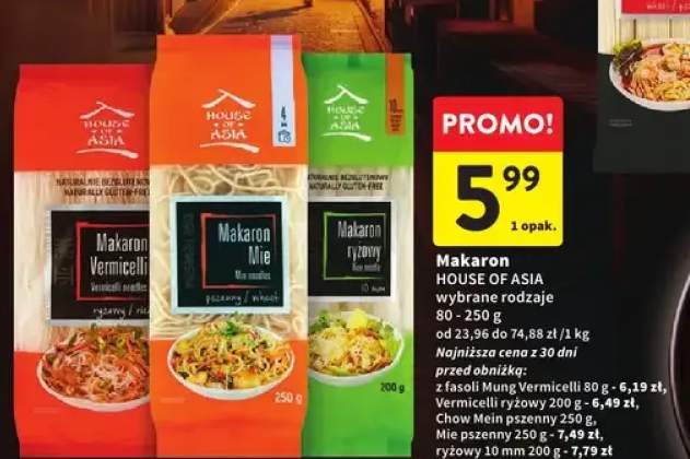 Makaron House Of Asia wybrane rodzaje 80-250g