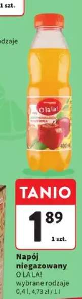 Napój niegazowany Olala! wybrane rodzaje 0,4l