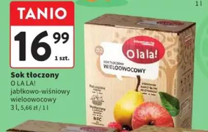 Sok tłoczony Olala! jabłkowo-wiśniowy wieloowocowy 3l