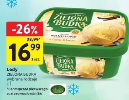 Lody Zielona Budka waniliowe 1l