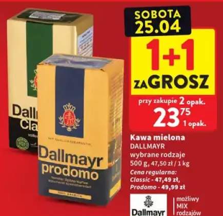 Kawa mielona Dallmayr wybrane rodzaje