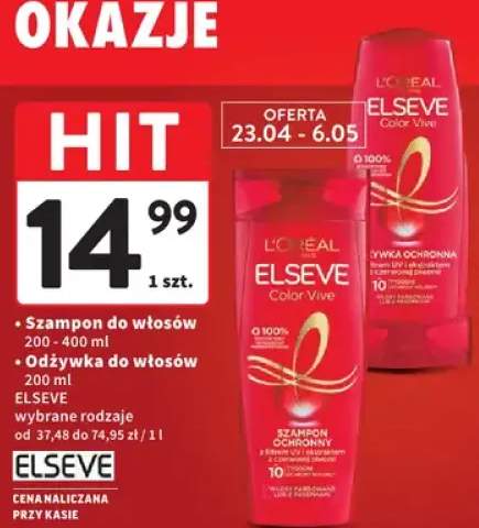 Odżywka do włosów Elseve wybrane rodzaje 200ml