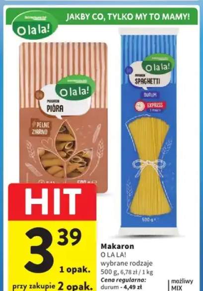 Makaron O La La! wybrane rodzaje 500g