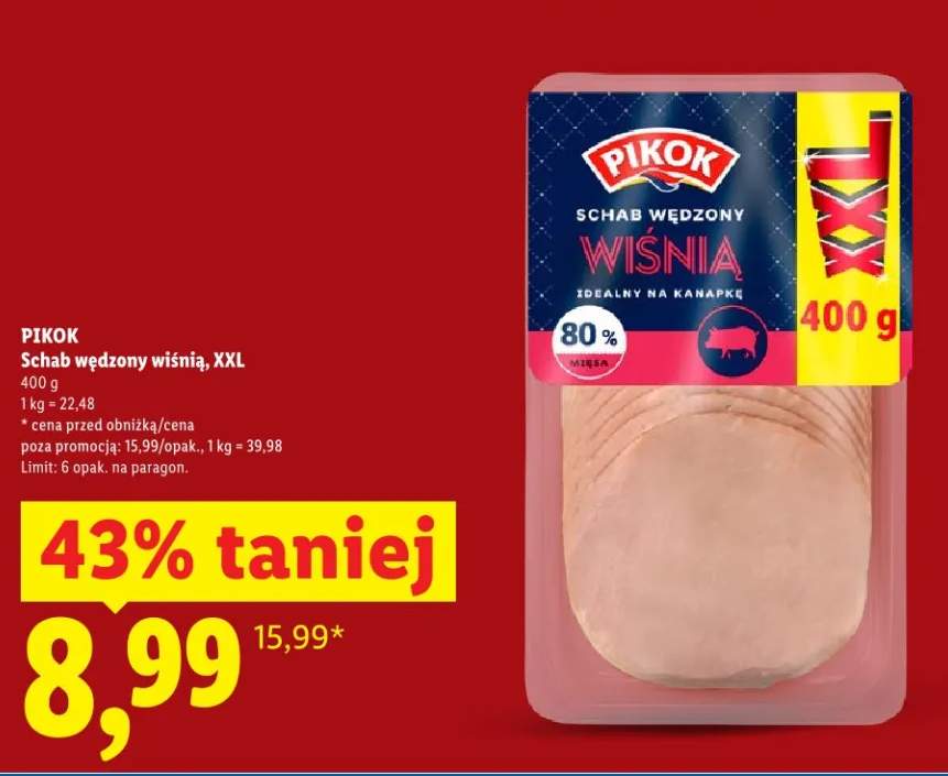 Schab wędzony wiśnia XXL