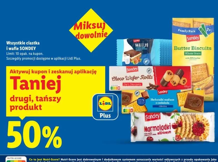 Ciastka i wafle Sondey