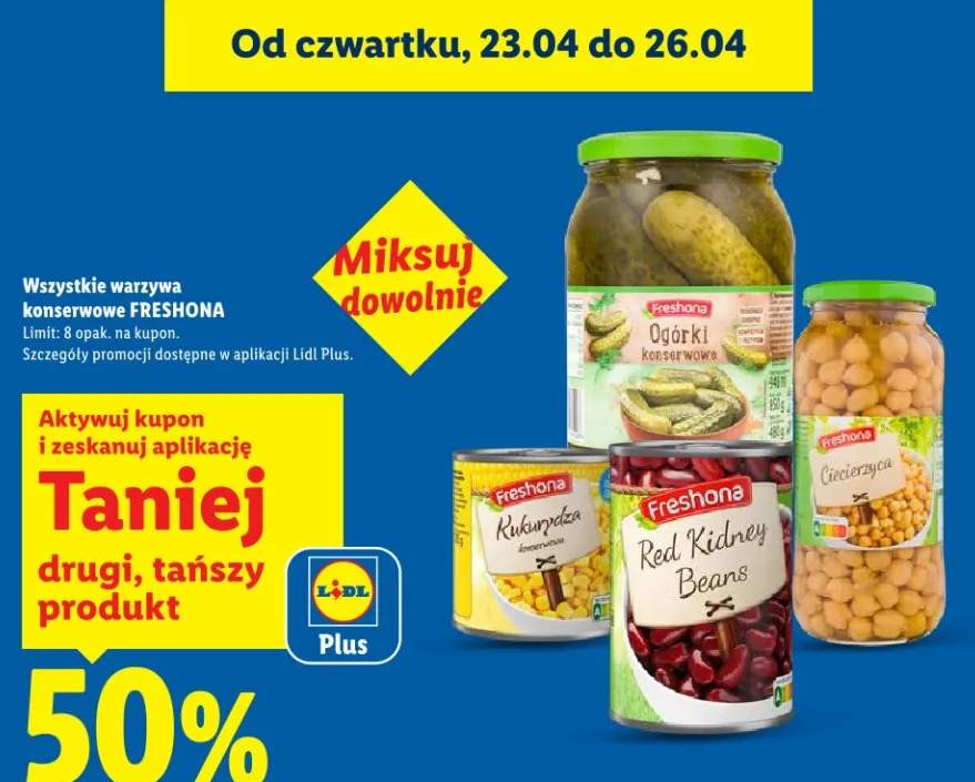 Warzywa konserwowe Freshona