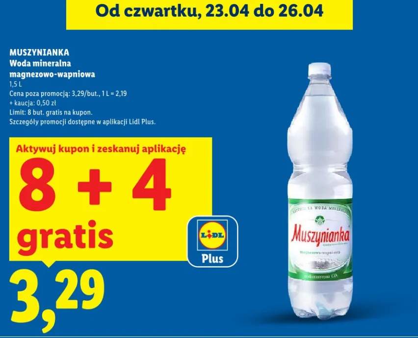 Woda mineralna Muszynianka 1,5l
