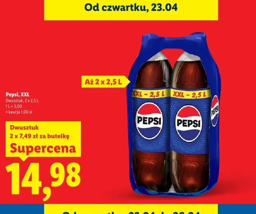 Napój gazowany Pepsi XXL 2x2,5l
