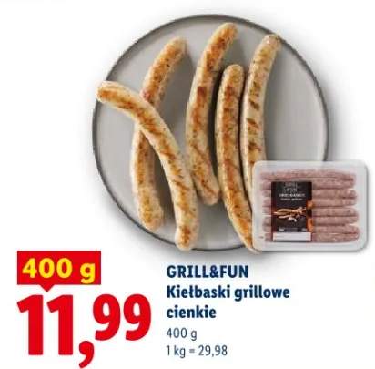 Kiełbaski grillowe cienkie