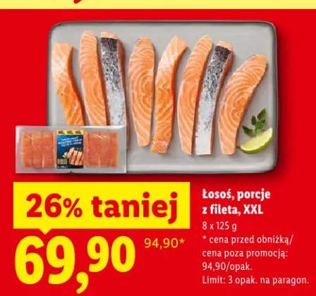 Łosoś porcje z fileta XXL