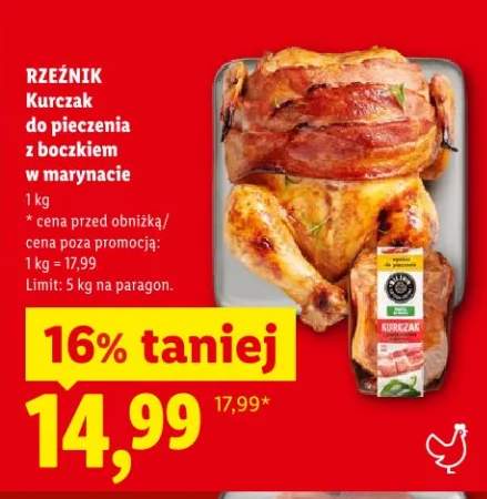 Kurczak do pieczenia z boczkiem w marynacie