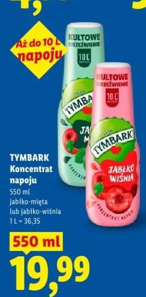 Koncentrat napoju jabłko-mięta lub jabłko-wiśnia