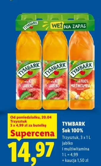 Sok 100% jabłko i multiwitamina