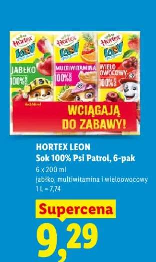 Sok 100% Psi Patrol, 6-pak jabłko, multiwitamina i wieloowocowy