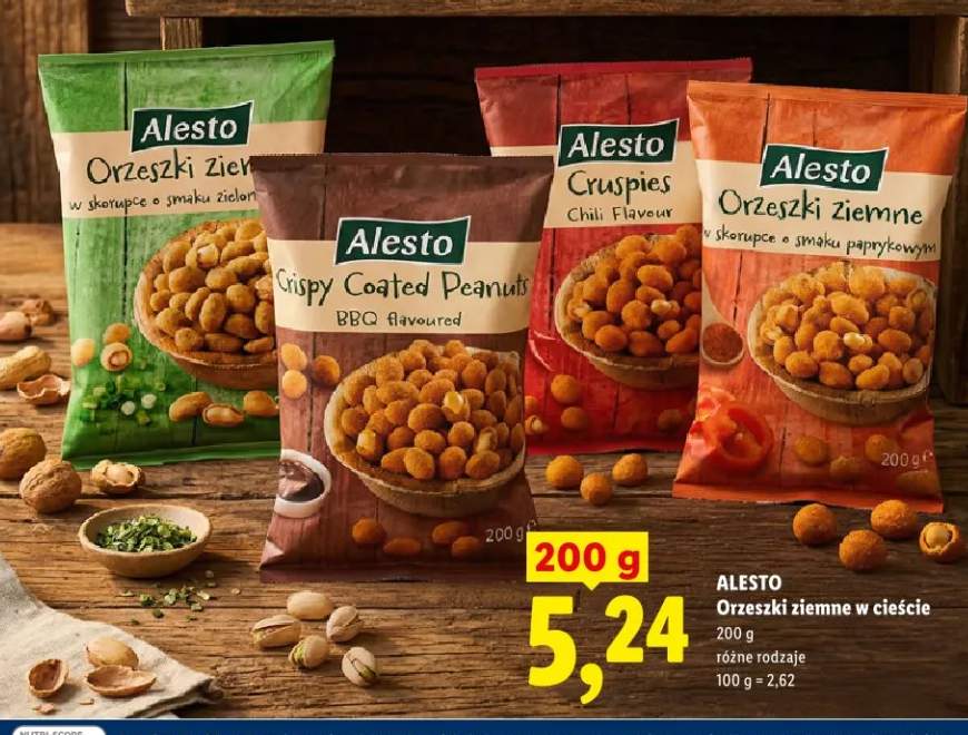 Orzeszki ziemne w cieście