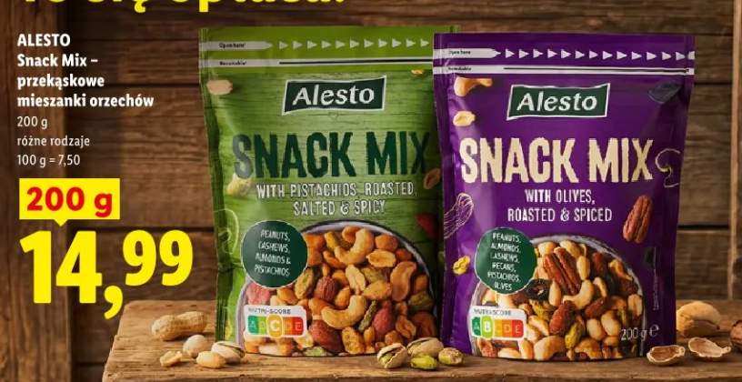 Snack mix przekąskowe mieszanki orzechów