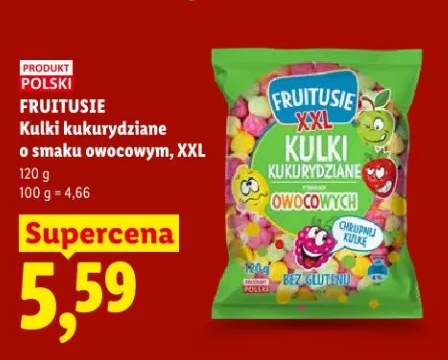 Kulki kukurydziane o smaku owocowym XXL