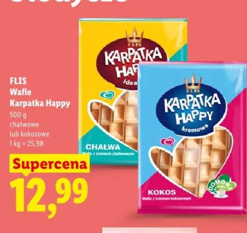 Wafle karpatka happy chałwowe lub kokosowe