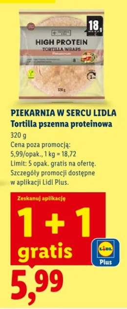 Tortilla pszenna proteinowa